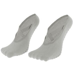 Short Cross-Strap Yoga Five Toe Socks Gray 1 Pair